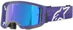 Alpinestars Vision 8 Corp motokrossz szemüveg lila, tükörkék plexivel