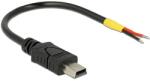 Delock USB 2.0-s kábel Mini-B-csatlakozódugóval > 2 db nyitott vezetékkel, 10 cm Raspberry Pi (85251)