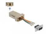 Delock D-Sub 9-tűs anya RJ11/RJ14 6P/4C anya összekötő adapter (66770)