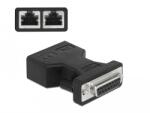 Delock D-Sub 15 tűs anya 2 db. RJ45 anya adapter (66806) - dellaprint