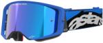 Alpinestars Supertech Stream motocrossz szemüveg kék, tükörkék plexivel