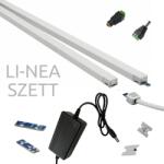 LEDISSIMO LED pultvilágító szett , 2 x 86 cm , 2 x 12.2W , természetes fehér , 1100 lm/db , dugvillás tápegységgel , LI-NEA (szett-408581)