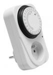 GTV PC-MECH24-00 24 órás programozható időzítő, max. 3500W, AC220-240V, 50/60Hz, IP20, fehér francia (PC-MECH24-00)
