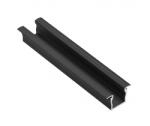 GTV PA-GLAXMW-AL-20M LED-alumínium profil GLAX mini karimával, magas, 12, 5 mm-es fekete, matt 2 m (horzsolt) (PA-GLAXMW-AL-20M)