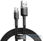 Baseus Cafule USB / USB-C töltő- és adatkábel, 2m, szürke/fekete