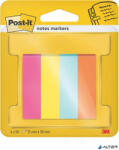3M POSTIT Jelölőcímke, papír, 4x50 lap, 15x50 mm, 3M POSTIT "Poptimistic", vegyes (7100259443)