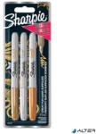 Sharpie Alkoholos marker készlet, 1, 4 mm, kúpos, SHARPIE "Metallic", 3 különböző szín (NSH1986006)