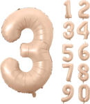 Partydeco Számos lufi 28" 72cm óriás karamell szám, számjegy 3-as (LUFI803593)