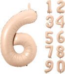 Partydeco Számos lufi 28" 72cm óriás karamell szám, számjegy 6-os (LUFI717413)