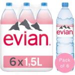 Evian Evian - Apa minerala naturala (plata) - 6 buc. x 1.5L - PET