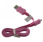 OTB Cablu de date USB la Micro USB Ultra plat ON073 Cabluri USB la Micro USB Lungime 95cm Culoare Roz (ON073)