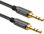 Wozinsky universal mini jack cable 2x AUX cable 1.5 m black (5907769307454)