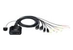 ATEN CS22H 2-Port USB 4K HDMI Cable KVM Switch with Remote Port Selector (CS22H)