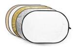GODOX 5-in-1 Gold, Silver, Soft Gold, White, Transparent Reflector Disc - 150X200cm (RFT-06)