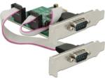 Delock PCI Express kártya > 2 x nagy sebességű 921K, RS-232 soros csatlakozó, tápellátással (89641) - bluechip