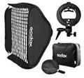 GODOX S-type Bracket Bowens + Softbox 80x80cm + Grid (SFGV8080) - bluechip