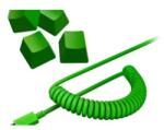 Razer Keyboard PBT Keycap + Coiled Cable Upgrade Set - Razer Green (RC21-01490700-R3M1)