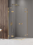NEW TRENDY Avexa Gold Shine XR cabină de duș 110x110 cm pătrat auriu luciu/sticlă transparentă EXK-6828 (EXK6828)