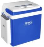 ZORN Cooler Z 26 LNE 7, 8 Ah Akkus hűtődoboz EEK: E (A - G) Termoelektromos 12 V, 230 V DC/AC Kék-fehér 25 l Hűtési funkció: Delta T: akár