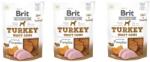 Brit Jerky Snack Monede din carne de curcan 3x80g