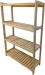 Gaboni Raft din lemn, 4 rafturi, 133 x 80 x 33 cm (4P80) Raft