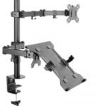 SpeaKa Professional SP-MM-302 2 részes Monitor tartó 33, 0 cm (13) - 81, 3 cm (32) Fekete Dönthető + forgatható, Állítható magasságú,