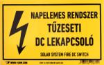  munkavédelmi matrica önt. 160x100 napelemes rendszer dc lekapcsoló