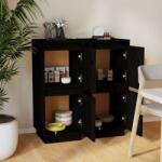 vidaXL - Fekete Tömör Fenyőfa Tálalószekrény - 2 db - 31, 5x34x75 cm (813389)