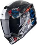Scorpion COVERT FX SKULLZ zárt motoros bukósisak fekete-szürke-piros
