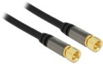 Delock Antennakábel F-csatlakozóval > F-csatlakozóval RG-6/U 1 m fekete (88918)