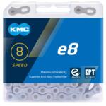 KMC Lánc KMC E8 8 speed e-bike 1/2 x 3/32 136L ezüst/fekete