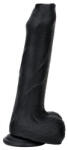 DarkSil Nopi - prémium szilikon dildó, 16 cm, fekete