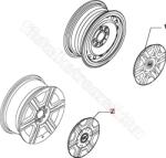 FIAT eredeti Dísztárcsa Fiat Stilo 16'' MARUTI SUZUKI ZEN ESTILO (46837167)