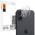 Spigen OPTIK kameravédő üveg 2db (9H) ÁTLÁTSZÓ Apple iPhone 16 (AGL07923)