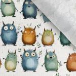 Takoy Szabadidő anyag/ futter Takoy 150cm kék és fahéj színű szörnyecskék