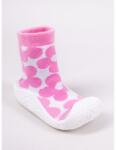YO! Mocasini pentru copii cu talpă antiderapantă - Design cu flori roz
