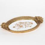 Romantic Home Tava din rasina Antique Golden Flowers 40 cm (752-16083) Tava