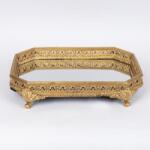 Romantic Home Tava din rasina cu oglinda Antique Gold 40 cm x 28 cm (752-16103) Tava
