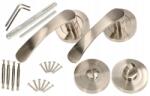KOTARBAU Set de mânere de ușă 110mm satinat cu cheiță de wc (ZSY0315)