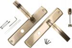 KOTARBAU Clanță ușă patină 90mm placă lungă blocare WC - Culoare patină (J229)