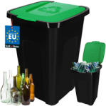 Kotarbau Coș de gunoi cu capac verde 50 l (P679) Cos de gunoi