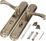 KOTARBAU Mâner de ușă lung escutcheon decorat patina retro wc blocare 90 mm (E434)