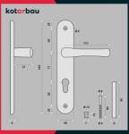 KOTARBAU Mâner de ușă 72 set de bronz (3024)