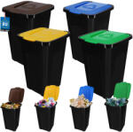 Kotarbau Coș de gunoi cu capac pentru separarea deșeurilor 50 l set de 4 buc (ZSY3176) Cos de gunoi