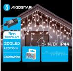 Aigostar Instalație LED de Crăciun de exterior Aigostar 200xLED/8 funcții 13x0, 6m IP44 alb rece (AI1412)