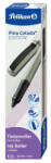Pelikan Roller Pina Colada Edition 0.7 mm, corp striat, ambidextru, 1 rezerva albastra inclusa, Olive metalizat (824408)