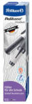 Pelikan Stilou pelikano structure, penita l, grip ergonomic, pentru stangaci, 1 patron mare albastru inclus, culoare gri, in cutie de ca (824514)