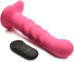 Simply Sweet 21x Vibrating Ribbed Silicone Dildo with Remote Pink Dildo