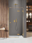 NEW TRENDY Avexa Gold Shine XR zuhanyajtók 140 cm dönthető arany fényes/átlátszó üveg EXK-6749 (EXK6749)