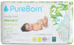 PureBorn Scutece Organic Nr. 2 (S) 3-6kg, 32 buc, Pureborn